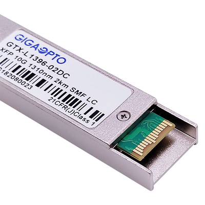 एलसी डुप्लेक्स एक्सएफपी 10GBASE-LR लाइट ट्रांसीवर 1310nm SMF 2km DOM