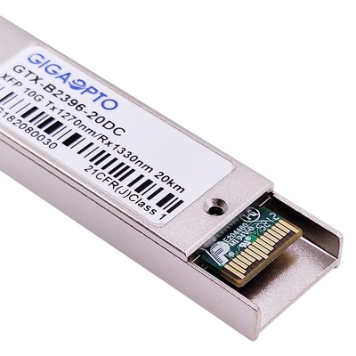 1270nm / 1330nm 10Gbps XFP BIDI 20km अन्य ऑप्टिकल ट्रांसीवर मॉड्यूल LC DOM
