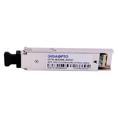 XFP BIDI ER40 10Gbps फाइबर ट्रांसीवर मॉड्यूल 1330nm / 1270nm 40km DOM