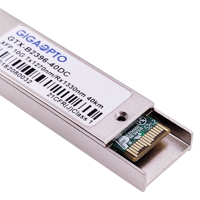 DOM 10Gbps XFP WDM फाइबर ट्रांसीवर मॉड्यूल 1270nm / 1330nm 40km