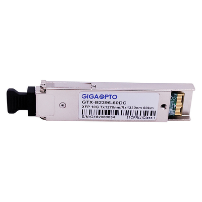 10Gbps BIDI XFP ER60 फाइबर ट्रांसीवर मॉड्यूल 1270nm / 1330nm 60km DOM