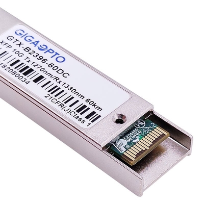 10Gbps BIDI XFP ER60 फाइबर ट्रांसीवर मॉड्यूल 1270nm / 1330nm 60km DOM