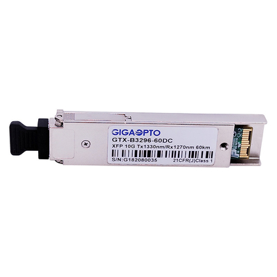 10Gbps XFP WDM ER60 ईथरनेट फाइबर ट्रांसीवर मॉड्यूल 1330nm / 1270nm 60km DOM