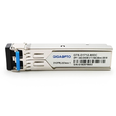 100GHz सिस्को DWDM-SFP संगत 1G DWDM SFP ZX ट्रांसीवर 80km