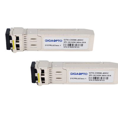 1270-1610nm CWDM 10Gbps SFP+ फाइबर ट्रांसीवर 15dB SMF HPE CWDM-SFP10G-xxxx के लिए