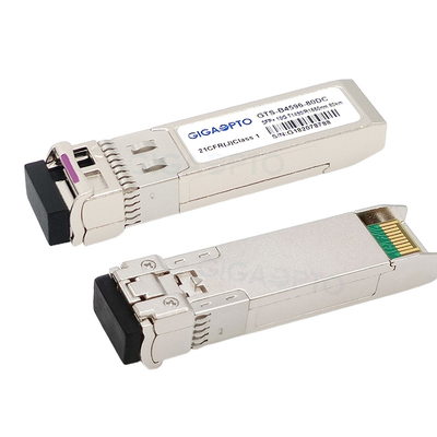 10Gbps सिस्को संगत ट्रांसीवर 1490nm TX / 1550nm SFP-10G-BX80U