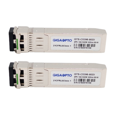 SMF CWDM-SFP10G-xx के लिए CWDM 1530nm सिस्को फाइबर ट्रांसीवर 80 किमी