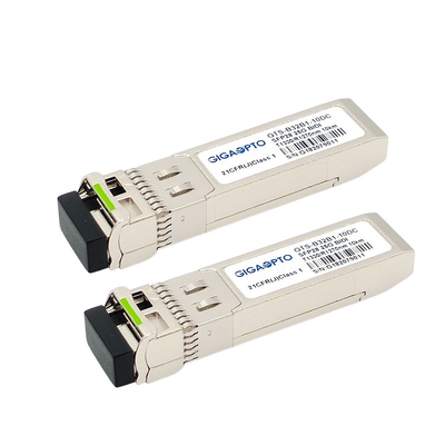 SFP28 25GBASE TX-1330nm RX-1270nm 10km सिम्पलेक्स LC SMF ऑप्टिकल ट्रांसीवर मॉड्यूल DOM