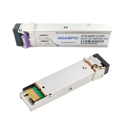 1000BASE-BX SFP 1490nm / 1550nm सिस्को BIDI ट्रांसीवर LC 120km SMF GLC-BX120-U के लिए